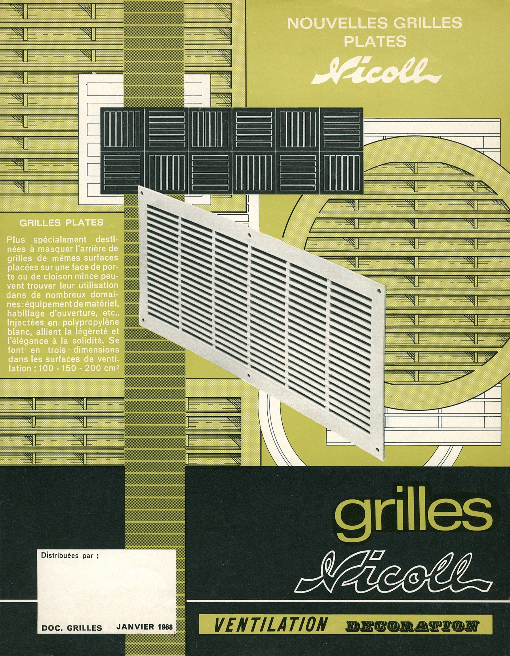 Publicité Grille ventilation 1968
