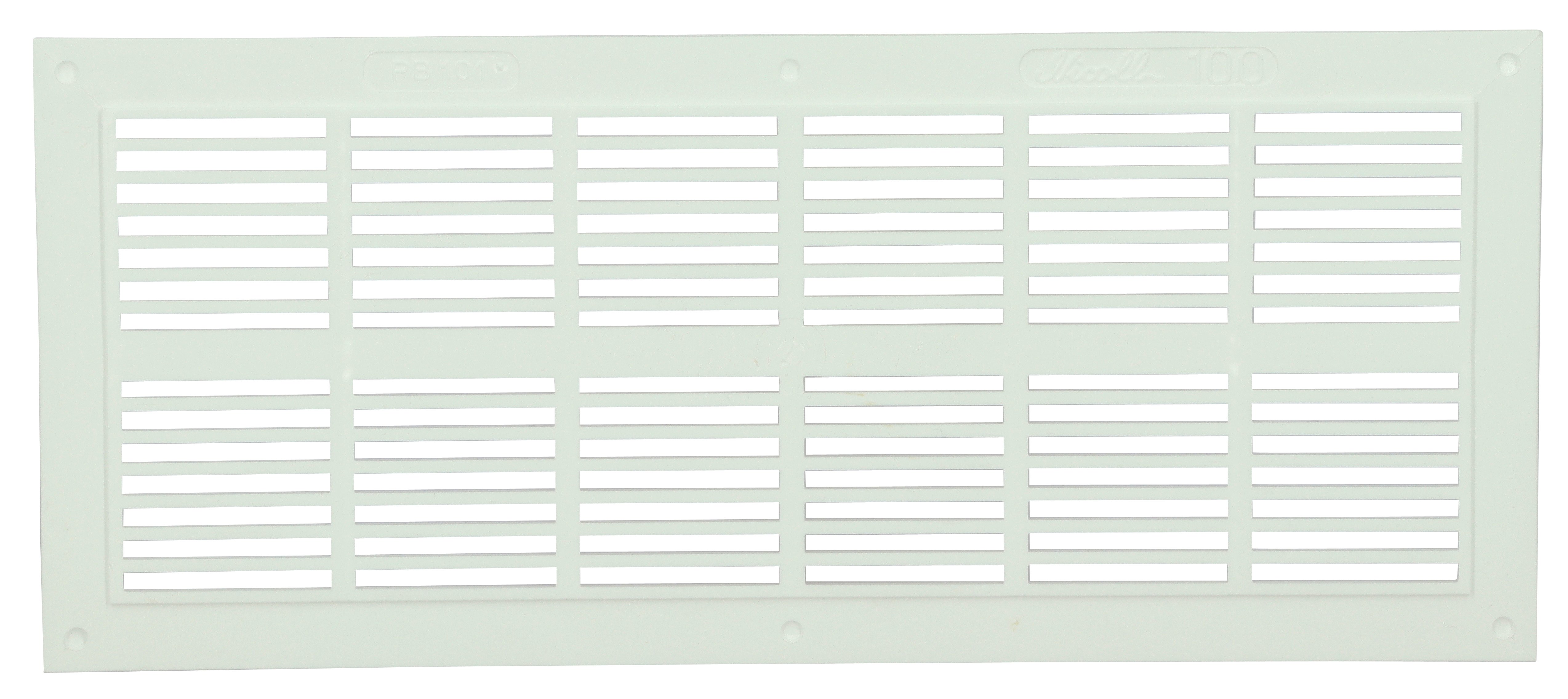 Grille de ventilation rectangulaire à visser (20x40 cm) 