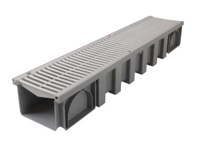Caniveau avec grille PVC - A15 - L150 int/200 ext Connecto