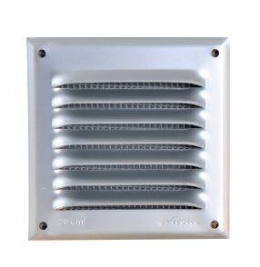 Grille de ventilation aluminium à visser carrée - persiennes avec moustiquaire