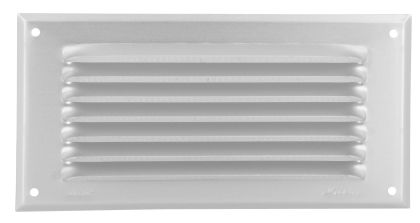 Grille de ventilation aluminium à visser rectangulaire horizontale - persiennes avec moustiquaire
