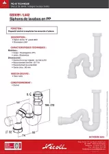 L442-siphon s -5/4-reglable lavabo bidet