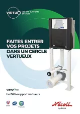 Bâti-support mural VIRTUO® Fit, monobloc, collier standard, pipe Ø 100 mm
