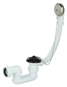 Vidage automatique pour baignoire Easybain Nicoll - Garde d'eau 50 mm -  Câble 650 mm - Bi-matière