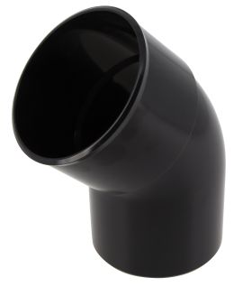 Coude pour tube de descente eau pluviale male/femelle 45° diametre 80 noir