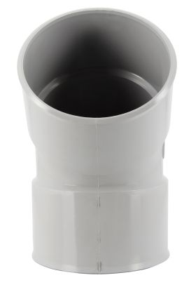 Coude pour tube de descente eau pluviale femelle/femelle 45° diametre 80 gris