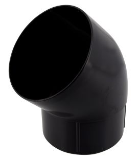 Coude esthetique pour tube de descente eau pluviale interieur tube male/femelle 45° diametre 100 noir