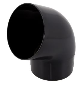 Coude esthetique pour tube de descente eau pluviale interieur tube male/femelle 67°30 diametre 100 noir