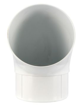 Coude esthetique pour tube de descente eau pluviale interieur tube male/femelle 67°30 diametre 100 blanc