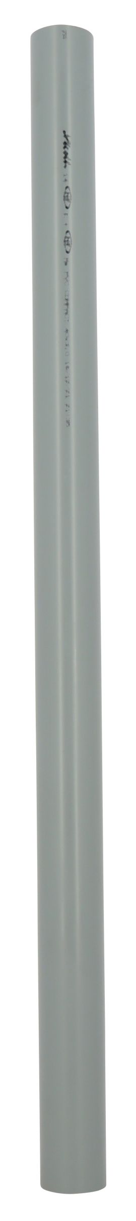 Tube d'évacuation PVC Ø 40, épaisseur 3 mm, 4 m, gris