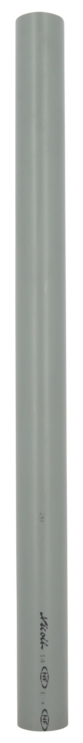 Tube d'évacuation PVC Ø 50, épaisseur 3 mm, 4 m, gris