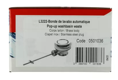 Vidage automatique plastique de lavabo ou bidet - nicoll 372-33
